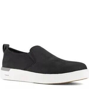 Rockport‎ works black leather loafers slip on shoes women's size 8W casual